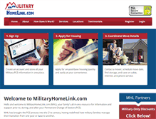 Tablet Screenshot of militaryhomelink.com